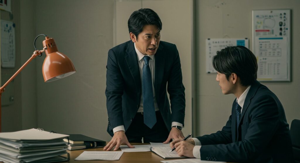 上司の指示が理解されず困惑する部下