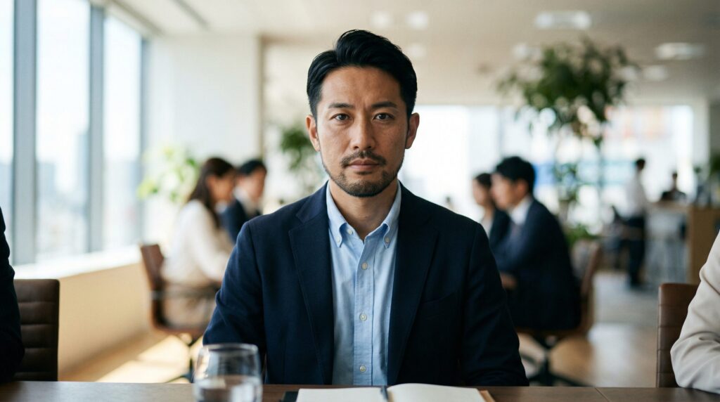 普段は優しい人が真剣な表情を見せる瞬間を捉え、敵に回すと怖い理由を象徴的に表現。