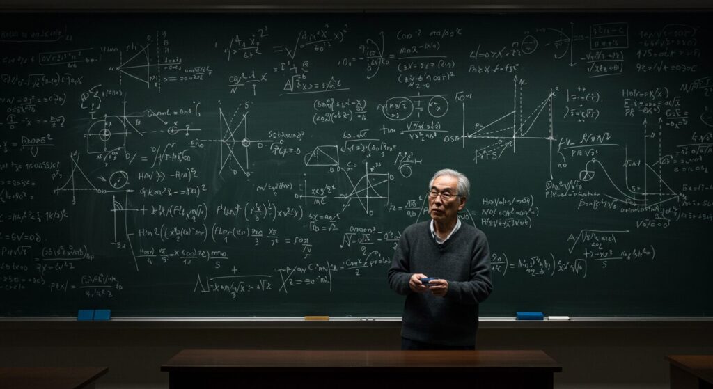 豊富な知識を持つ専門家が、聞き手のレベルを考慮せずに説明してしまう「知識の呪縛」を表現した画像。