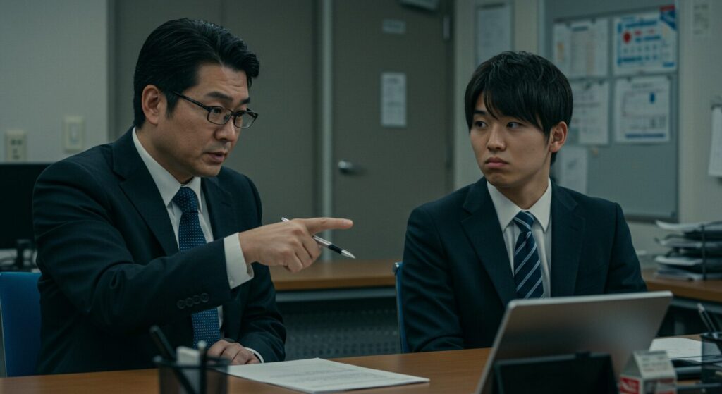 上司から指示を受けるもののメモを取らない日本人社員