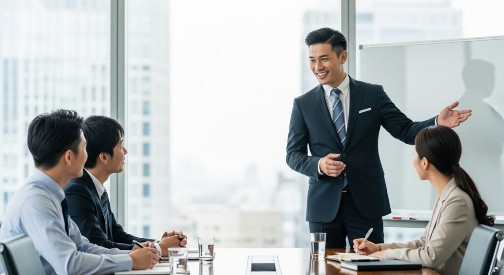 責任の追及をやめ、ホワイトボードを使って未来志向の解決策を前向きに議論するチーム。